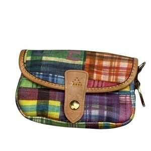Dooney and Bourke plaid multicolor case clutch
